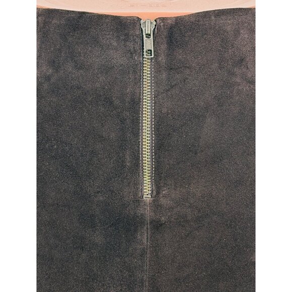 Archival 2003 GAP Blue Label Genuine Suede Column Skirt | Dark Academia Boho VTG - Picture 11 of 16